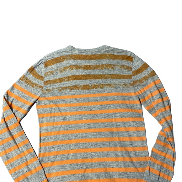 Men's Mexx Striped Long Sleeve Shirt Size M Gray Orange - Picture 3 of 3